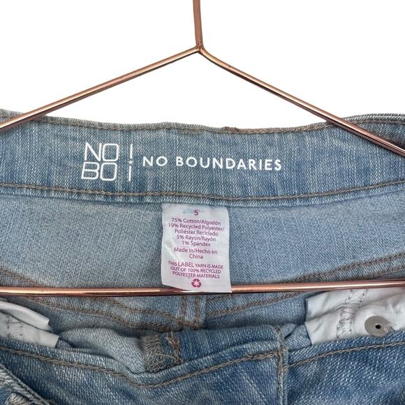 NOBO No Boundaries Women Denim mom Jeans Sz 5 High Rise Stretch Blue - Picture 4 of 8